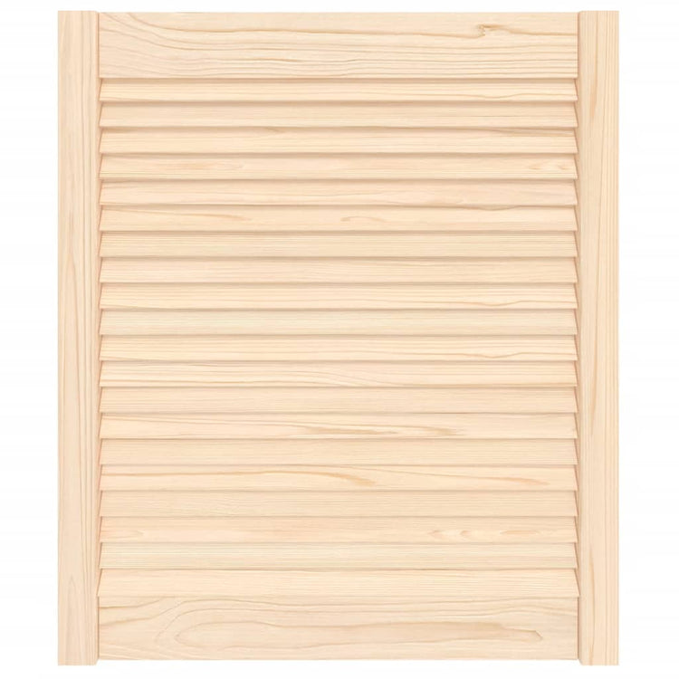 Vidaxl kastdeur met lamellen 69x59,4 cm massief grenenhout