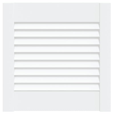 Vidaxl kastdeur met lamellen 39,5x39,4 cm massief grenenhout wit