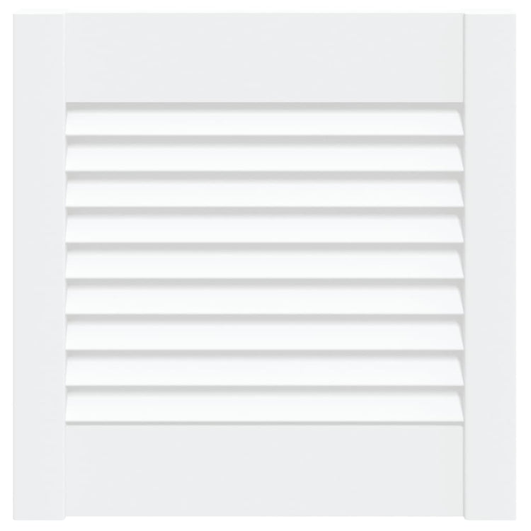 Vidaxl kastdeur met lamellen 39,5x39,4 cm massief grenenhout wit