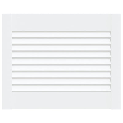 Vidaxl kastdeur met lamellen 39,5x49,4 cm massief grenenhout wit
