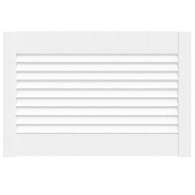 Vidaxl kastdeur met lamellen 39,5x59,4 cm massief grenenhout wit