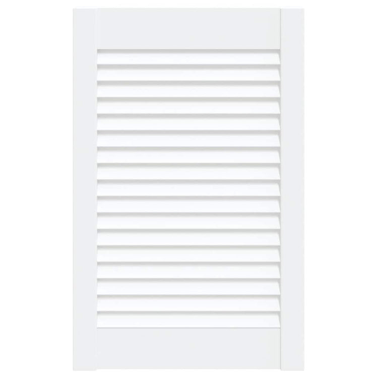 Vidaxl kastdeur met lamellen 61,5x39,4 cm massief grenenhout wit