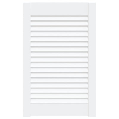 Vidaxl kastdeur met lamellen 61,5x39,4 cm massief grenenhout wit