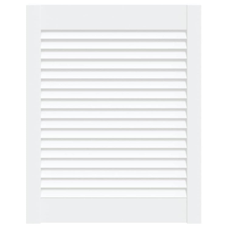 Vidaxl kastdeur met lamellen 61,5x49,4 cm massief grenenhout wit