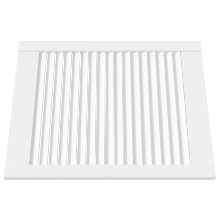 Vidaxl kastdeur met lamellen 61,5x49,4 cm massief grenenhout wit