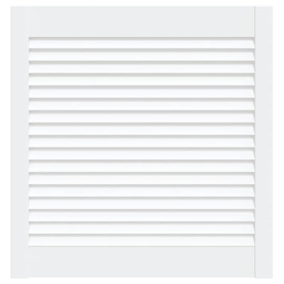 Vidaxl kastdeur met lamellen 61,5x59,4 cm massief grenenhout wit