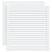 Vidaxl kastdeuren met lamellen 2 st 61,5x59,4 cm grenenhout wit - afbeelding 2