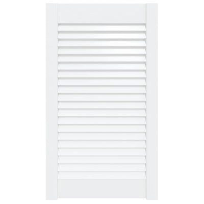 Vidaxl kastdeur met lamellen 69x39,4 cm massief grenenhout wit