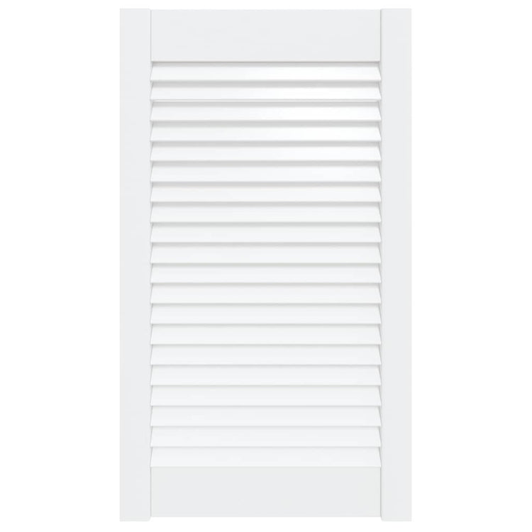 Vidaxl kastdeur met lamellen 69x39,4 cm massief grenenhout wit