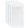 Vidaxl kastdeuren met lamellen 4 st 69x39,4 cm massief grenenhout wit