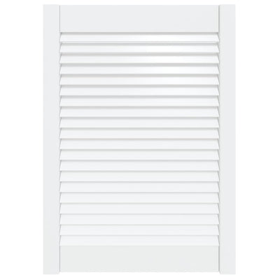 Vidaxl kastdeur met lamellen 69x49,4 cm massief grenenhout wit