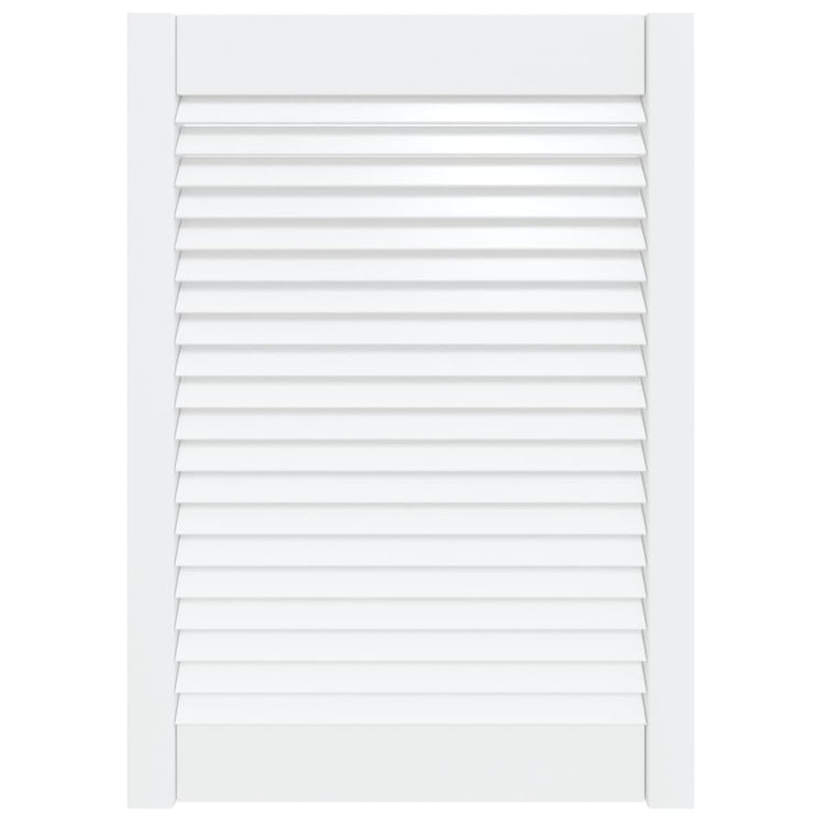 Vidaxl kastdeur met lamellen 69x49,4 cm massief grenenhout wit
