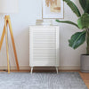 Vidaxl kastdeur met lamellen 69x49,4 cm massief grenenhout wit