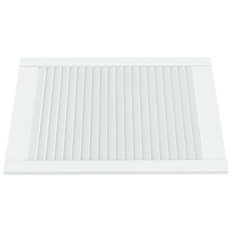 Vidaxl kastdeuren met lamellen 2 st 69x49,4 cm massief grenenhout wit