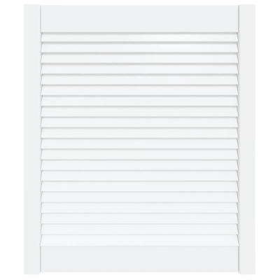 Vidaxl kastdeur met lamellen 69x59,4 cm massief grenenhout wit