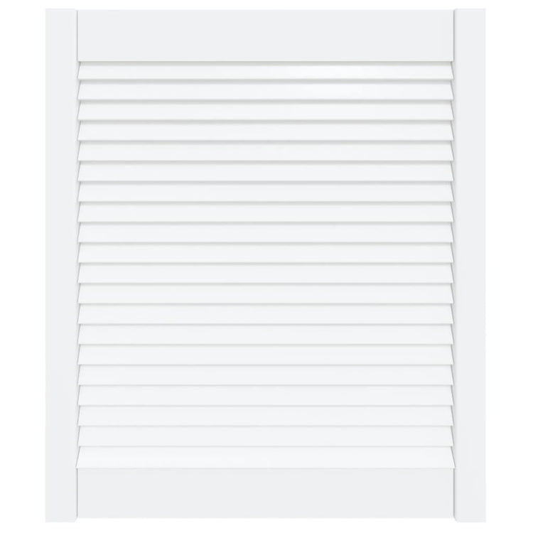Vidaxl kastdeur met lamellen 69x59,4 cm massief grenenhout wit