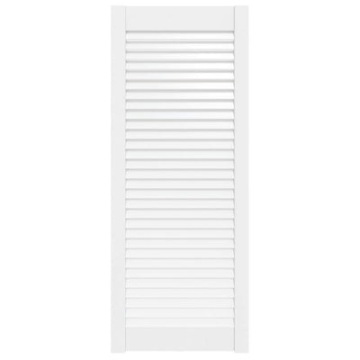 Vidaxl kastdeur met lamellen 99,3x39,4 cm massief grenenhout wit