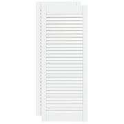 Vidaxl kastdeuren met lamellen 2 st 99,3x39,4 cm grenenhout wit - afbeelding 2
