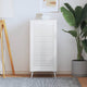 Vidaxl kastdeur met lamellen 99,3x49,4 cm massief grenenhout wit