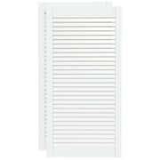 Vidaxl kastdeuren met lamellen 2 st 99,3x49,4 cm grenenhout wit - afbeelding 2