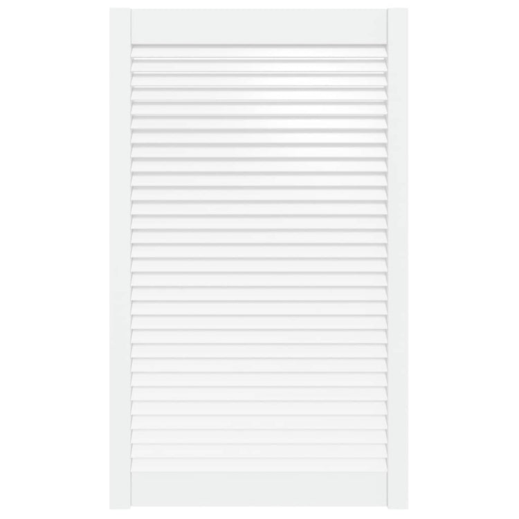 Vidaxl kastdeur met lamellen 99,3x59,4 cm massief grenenhout wit