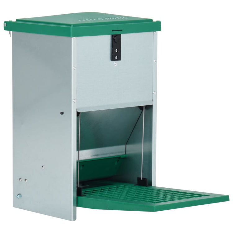 Vidaxl pluimveevoerbak automatisch met pedaal 8 kg