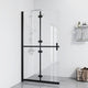 Vidaxl inloopdouchewand inklapbaar 110x190 cm esg-glas transparant