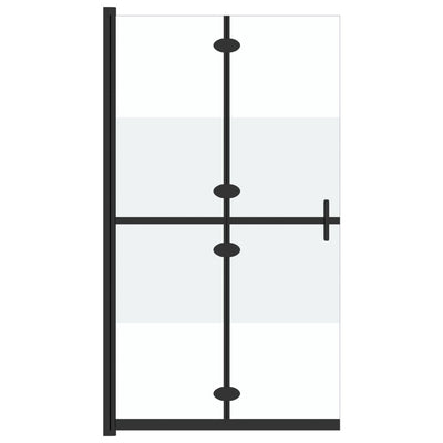 Vidaxl inloopdouchewand inklapbaar 100x190 cm esg-glas halfmat