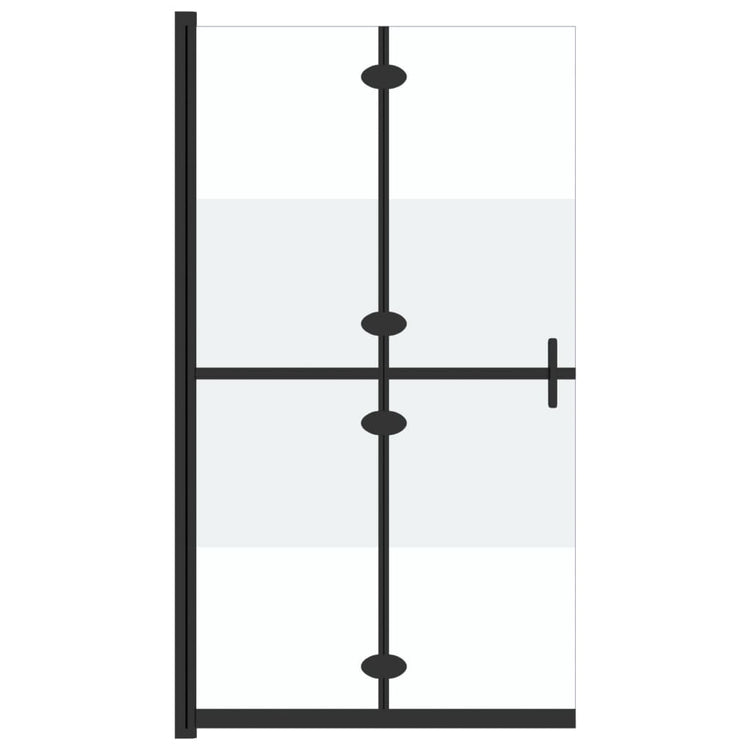 VidaXL Inloopdouchewand inklapbaar 120x190 cm ESG-glas halfmat