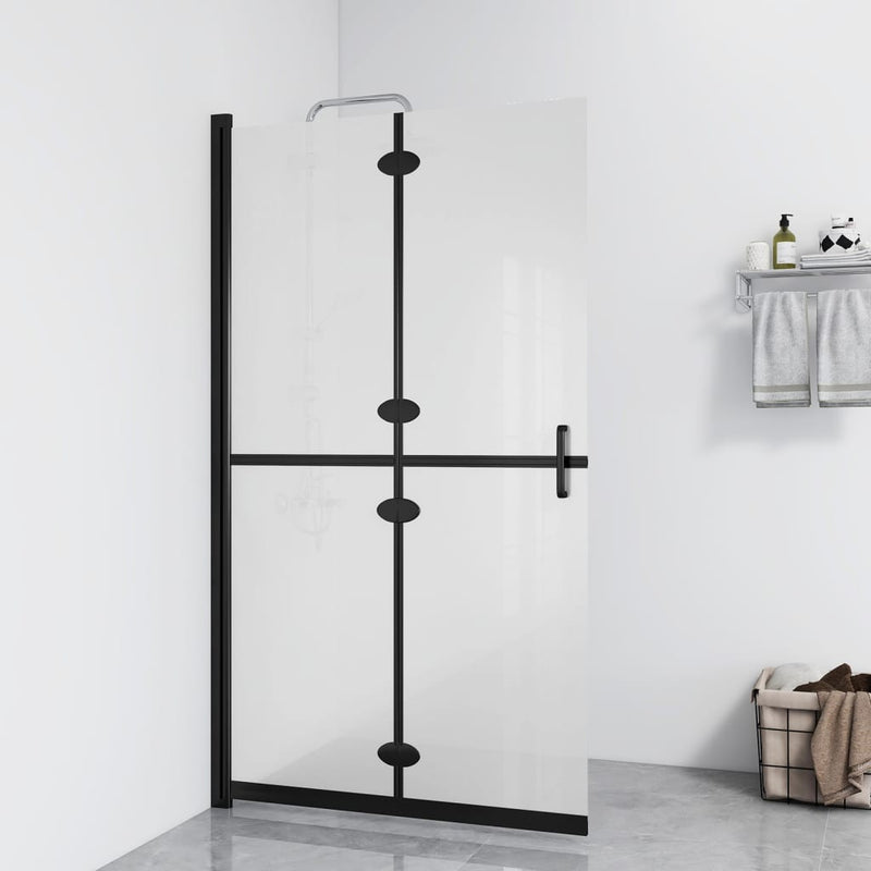 Vidaxl inloopdouchewand inklapbaar 110x190 cm esg-glas mat