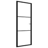 Vidaxl binnendeur 76x201,5 cm esg-glas en aluminium zwart