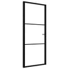 Vidaxl binnendeur 83x201,5 cm esg-glas en aluminium zwart