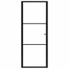 Vidaxl binnendeur 83x201,5 cm esg-glas en aluminium zwart