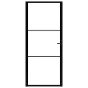 Vidaxl binnendeur 102,5x201,5 cm esg-glas en aluminium zwart - afbeelding 3