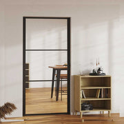 Vidaxl binnendeur 102,5x201,5 cm esg-glas en aluminium zwart - afbeelding 1