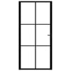 Vidaxl binnendeur 102,5x201,5 cm esg-glas en aluminium zwart