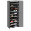 Vidaxl schoenenkast 60x30x166 cm stof grijs