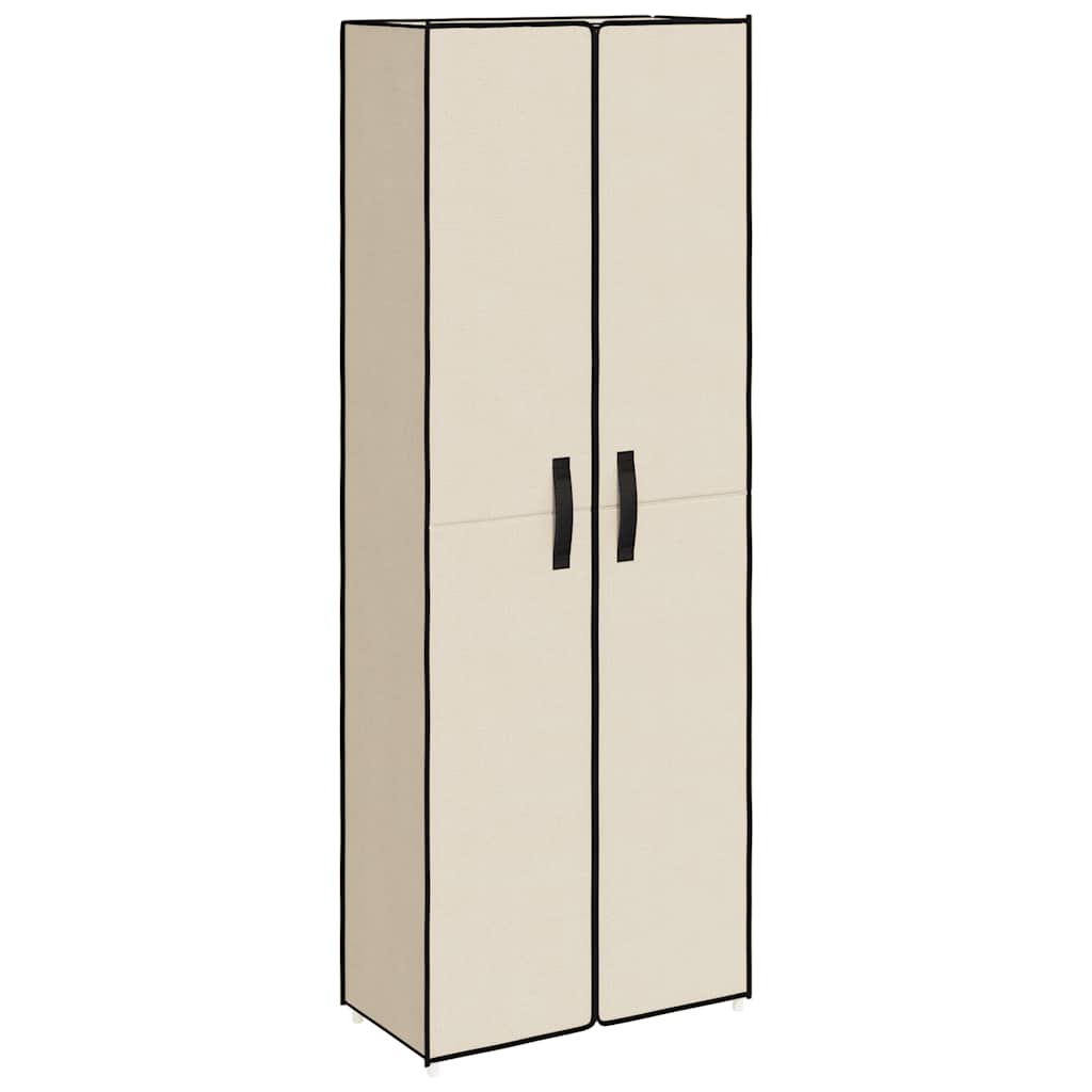 Vidaxl schoenenkast 60x30x166 cm stof crèmekleurig
