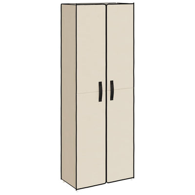 Vidaxl schoenenkast 60x30x166 cm stof crèmekleurig