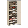 Vidaxl schoenenkast 60x30x166 cm stof crèmekleurig