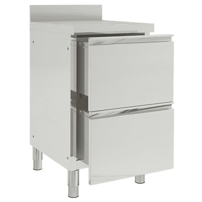Vidaxl commerciële keukenkast met 2 lades 50x60x96 cm