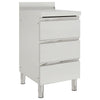 Vidaxl commerciële keukenkast met 3 lades 50x60x96 cm