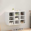 Vidaxl schoenenkast met plank wit 77,5 x 30 x 51 cm bewerkt hout