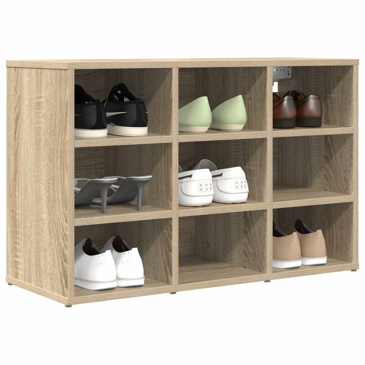 Vidaxl schoenenkast 77,5 x 30 x 51 cm bewerkt hout sonoma eiken