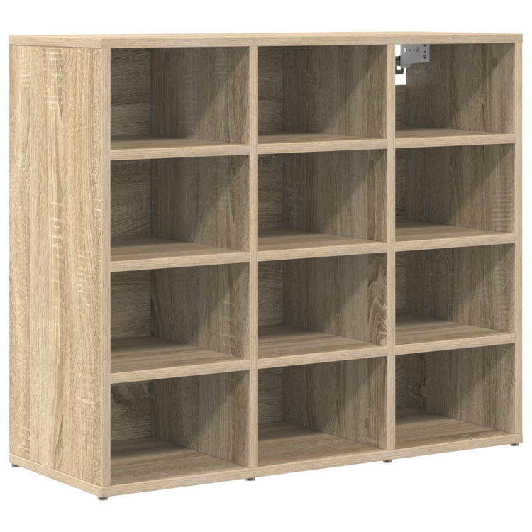 Vidaxl schoenenkast 77,5 x 30 x 67 cm bewerkt hout sonoma eiken