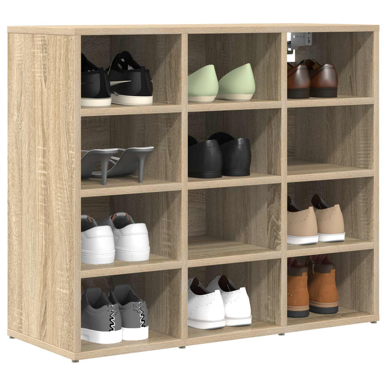 Vidaxl schoenenkast 77,5 x 30 x 67 cm bewerkt hout sonoma eiken