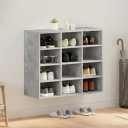 Vidaxl schoenenkast 77,5 x 30 x 67 cm bewerkt hout betongrijs - afbeelding 1