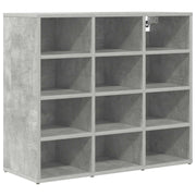 Vidaxl schoenenkast 77,5 x 30 x 67 cm bewerkt hout betongrijs - afbeelding 2