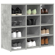 Vidaxl schoenenkast 77,5 x 30 x 67 cm bewerkt hout betongrijs - afbeelding 3