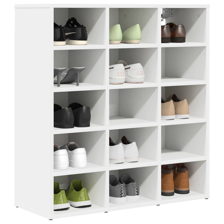 Vidaxl schoenenkast 77,5 x 30 x 83,5 cm bewerkt hout wit